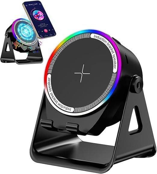 Station de Charge Sans Fil + Enceinte RGB