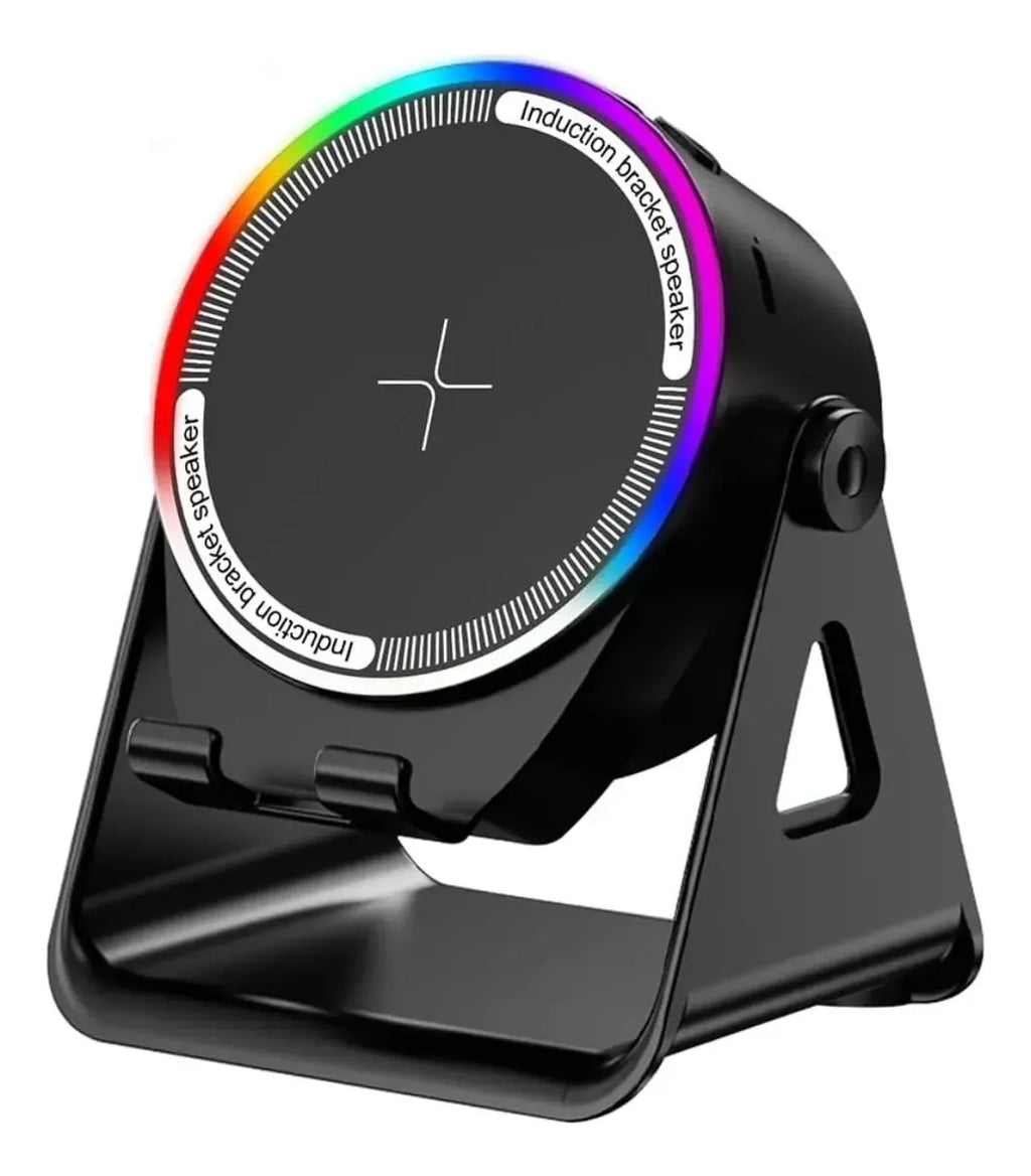 Station de Charge Sans Fil + Enceinte RGB