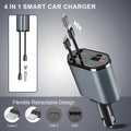 Chargeur Voiture 4-en-1 Rétractable
